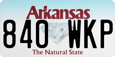 AR license plate 840WKP