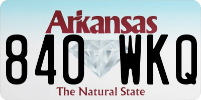 AR license plate 840WKQ