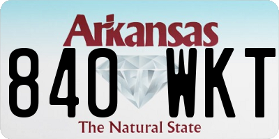 AR license plate 840WKT