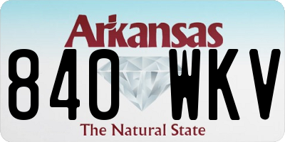 AR license plate 840WKV