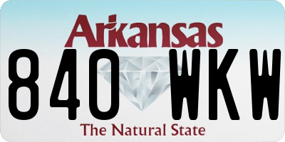 AR license plate 840WKW