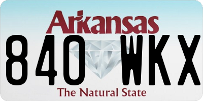 AR license plate 840WKX
