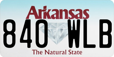 AR license plate 840WLB
