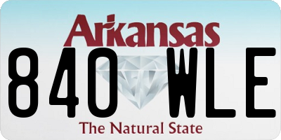 AR license plate 840WLE