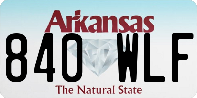 AR license plate 840WLF