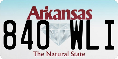 AR license plate 840WLI
