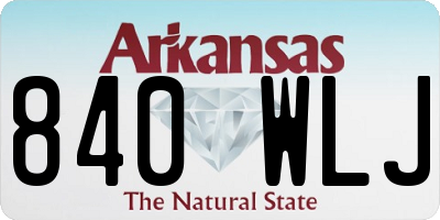 AR license plate 840WLJ