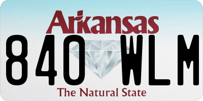 AR license plate 840WLM