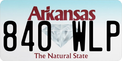 AR license plate 840WLP