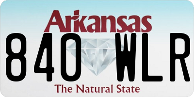 AR license plate 840WLR