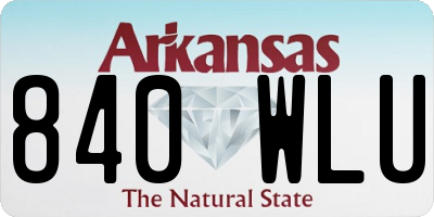AR license plate 840WLU