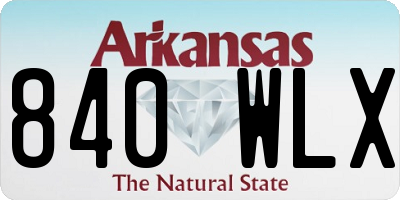 AR license plate 840WLX