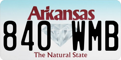 AR license plate 840WMB