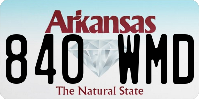 AR license plate 840WMD