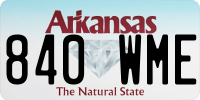 AR license plate 840WME
