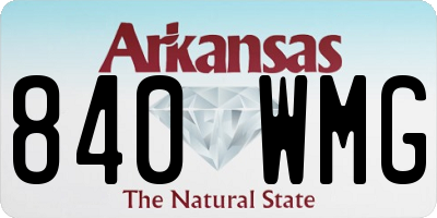 AR license plate 840WMG
