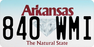 AR license plate 840WMI