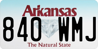 AR license plate 840WMJ