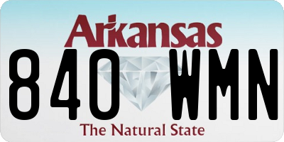 AR license plate 840WMN