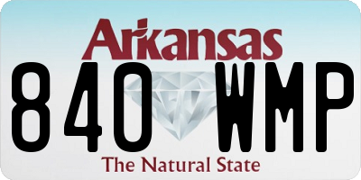 AR license plate 840WMP