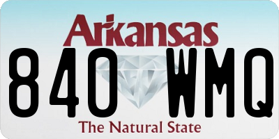 AR license plate 840WMQ