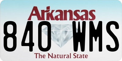 AR license plate 840WMS