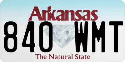 AR license plate 840WMT