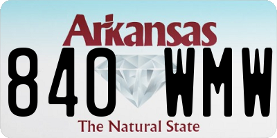 AR license plate 840WMW