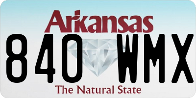 AR license plate 840WMX