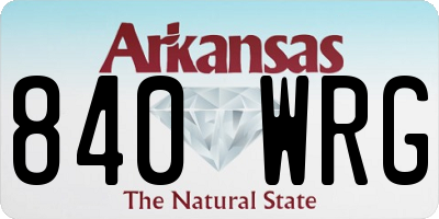 AR license plate 840WRG