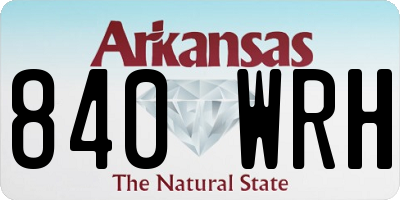 AR license plate 840WRH