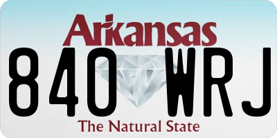 AR license plate 840WRJ