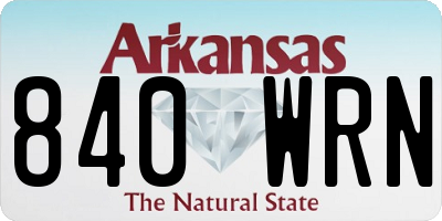 AR license plate 840WRN