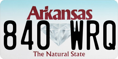 AR license plate 840WRQ