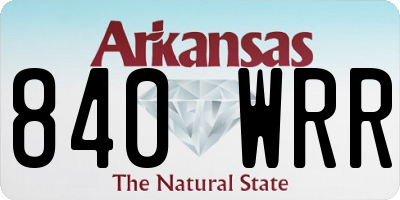 AR license plate 840WRR