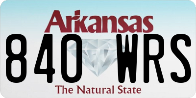 AR license plate 840WRS