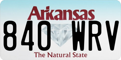 AR license plate 840WRV