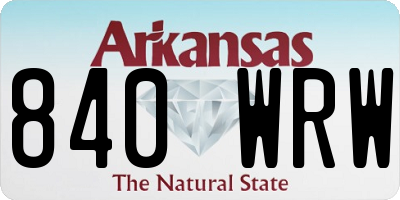 AR license plate 840WRW