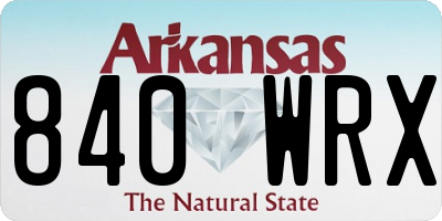 AR license plate 840WRX