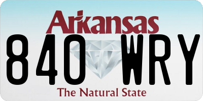 AR license plate 840WRY