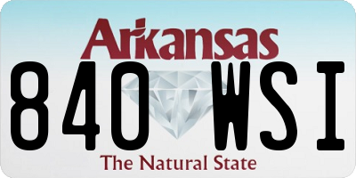 AR license plate 840WSI