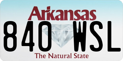 AR license plate 840WSL