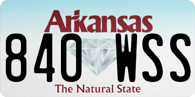 AR license plate 840WSS