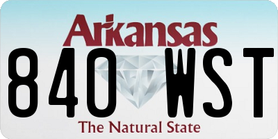 AR license plate 840WST