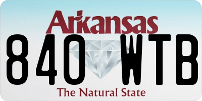 AR license plate 840WTB