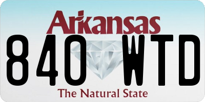 AR license plate 840WTD