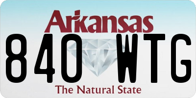 AR license plate 840WTG