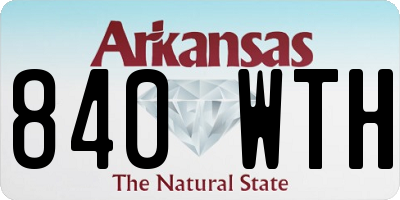 AR license plate 840WTH