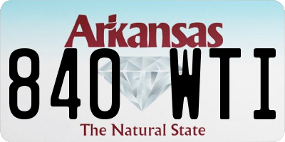 AR license plate 840WTI