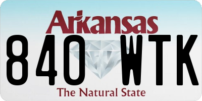 AR license plate 840WTK